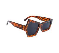 Generisch Gafas de sol para mujer | Gafas de irregulares, protección UV para, tomar el sol, nadar, ciclismo y actividades al aire libre, Marco gris con estampado de leopardo, Siehe Beschreibung