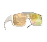 Generisch Gafas de sol polarizadas, diseño ligero y portátil, protección UV para actividades al aire libre, béisbol, conducción, golf, ciclismo, mujer, Marco Transparente Rojo, Siehe