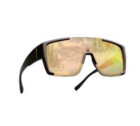 Generisch Gafas de sol polarizadas para hombre, diseño ligero y portátil, protección UV para actividades al aire libre, para béisbol, pesca, conducción, golf, ciclismo, mujer, Black Frame Transparent