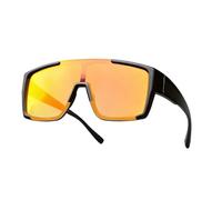 Generisch Gafas de sol polarizadas para hombre, diseño ligero y portátil, protección UV para actividades al aire libre, para hombre y mujer, béisbol, pesca, golf, ciclismo, Black Frame Transparent Red