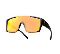 Generisch Gafas de sol polarizadas para hombre, ligeras, antideslumbrante, portátil, protección UV para actividades al aire libre, para hombre y mujer, béisbol, pesca, golf, ciclismo, Marco Negro