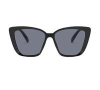 Generisch Gafas de sol retro con ojos de gato, sombra de moda, accesorio para festival de música para vacaciones, Fragmentos grises de marco negro, Siehe Beschreibung