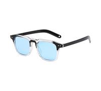 generisch Gafas de sol retro de moda estilo europeo y americano tendencia hombres y mujeres con las mismas gafas de color caramelo gafas de laboratorio química, azul, talla única