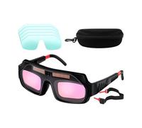 Generisch Gafas de soldadura, gafas de soldado de atenuación automática, visera facial ventilada ajustable, protección resistente a los rayos UV, molienda, fabricación, ideal para profesionales y