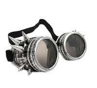 Generisch Gafas Steampunk Vintage Estilo Gótico Gafas de Protección Unisex Soldador Punk Gafas de Soldadura Redondas Polarizadas Retro Gafas de Sol para Reuniones, Halloween, Maquillaje Reunión