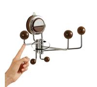 Generisch Gancho de ducha con ventosa | 5 varillas giratorias - Pared de cristal Ducha Gancho con ventosa - Para cuarto de baño, cocina, salón, espejo, azulejos, toalla, luffa, llave, bolsa, sombrero