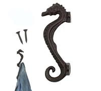 Generisch Gancho para animales de hierro fundido, gancho para animales de hierro fundido para pared, estante rústico vintage con ganchos, percha rústica para interior al aire libre, jardín, país