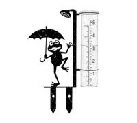 Generisch Garden Rain Gauge - Decoración metálica de rana | Tubo a prueba | Accurate Weather Tracker, resistente a las heladas, ABS y hierro, 7,87 x 4,72 pulgadas, para lawn, patio, yard
