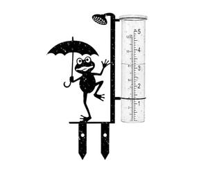 Generisch Garden Rain Gauge - Decoración metálica de rana | Tubo a prueba | Accurate Weather Tracker, resistente a las heladas, ABS y hierro, 7,87 x 4,72 pulgadas, para lawn, patio, yard
