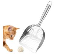Generisch Gato Litter Scoop, acero inoxidable Scooper for Litter Box, mango ergonómico y tamizador de arena hueco (12,8 x 5,31 x 1,57 pulgadas), Suministro para mascotas para una limpieza fácil