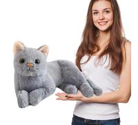 Generisch Gato peluches, Juguete de peluche de gato realista, juguete de peluche, 12 pulgadas de simulación muñeca de peluche para niñas