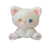 Generisch Gatos de peluche de peluche, diseño de gato, muñecas, 3,94 x 3,94 x 5,91 pulgadas, juguete interactivo, suave, agradable a la piel, decoración para dormitorio, mesa de comedor o salón