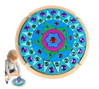 Generisch Gem Toys for Kids - Wood 29 cm, Wooden Learning Set, Glittering Stacking Pattern Pieces | Creative Building Kit, Early Learning Educational Play for Holiday, Birthday, Preschool Fun