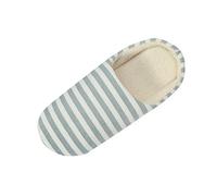 Generisch Gestreamter - Pantuflas de invierno para hombre y mujer con comodidad cálida para horas acogedoras en tu propia casa, verde, 40 EU