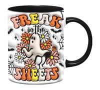 Generisch Ghost Mug, 3D Halloween Coffee Mug with Handle, Ceramic Cup, 350 ml Spooky Tea Mugs, Enhance Your Sipping Ritual for Home and School Table Centerpieces, 3.74x3.15 inches