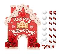 Generisch Gingerbread Golf Game Set - Valentine's & Holiday Putting Toy with Candy Cane Clubs and Balls for Indoor Fun, Family Games, Home, Living Room, Birthday Or Party Night