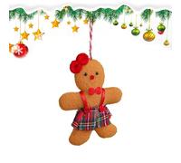 Generisch Gingerbread Man Ornament | Cute Festive Felt Holiday Decor | Figuritas de pan de jengibre | Reusable Cartoon Pendants for Home Dining Table Party Mantle Fireplace Window Living Room