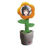 Generisch Girasol que habla bailando individualmente con cara personal canta tus palabras 50 canciones divertidas ideal para cumpleaños San Valentín (naranja, 36 x 15 cm)