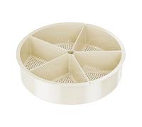 Generisch Giratorio para Aperitivos, Giratorio con Drenaje para Almacenamiento de Frutas, Bandeja organizadora, Recipiente Giratorio, para Aperitivos, Frutos Secos, Dulces, Galletas