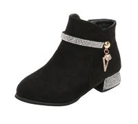Generisch Girls And Boys Children's Casual Shoes Mesh Soft Sole Breathable Sports Short Boots Winterstiefel 31, Negro , 34 EU