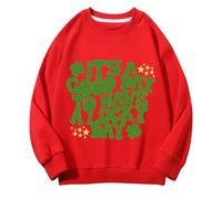 Generisch Girls and Boys Round Neck Sweatshirts Spring and Autumn St Day Middle and Large Children's Sweatshirts Retro Personality 2D Printing Children's Casual Sweatshirt Pullover Mädchen mit Namen
