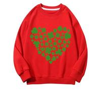 Generisch Girls and Boys Round Neck Sweatshirts Spring and Autumn St Day Middle and Large Children's Sweatshirts Retro Personality 2D Printing Children's Casual Sweatshirt Pullover Mädchen 80, rojo, 3