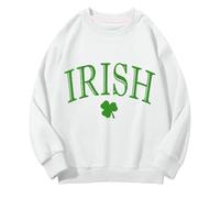 Generisch Girls and Boys Round Neck Sweatshirts Spring and Autumn St Day Middle and Large Children's Sweatshirts Retro Personality 2D Printing Children's Casual Sweatshirt Weihnachtspullover, Blanco