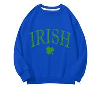 Generisch Girls and Boys Round Neck Sweatshirts Spring and Autumn St Day Middle and Large Children's Sweatshirts Retro Personality 2D Printing Children's Casual Sweatshirt Weihnachtspullover, azul, 12