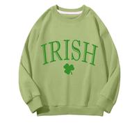 Generisch Girls and Boys Round Neck Sweatshirts Spring and Autumn St Day Middle and Large Children's Sweatshirts Retro Personality 2D Printing Children's Casual Sweatshirt Weihnachtspullover, verde, 8