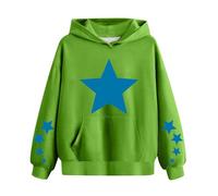 Generisch Girls and Cute for Oversized Long Sleeve Sweatshirt Gradient Teen Girls Pullover Tops Hoodie Bad Girl, verde, 2-3 años