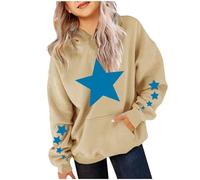 Generisch Girls and Cute for Oversized Long Sleeve Sweatshirt Gradient Teen Girls Pullover Tops Hoodie Bad Girl, caqui, 2-3 años