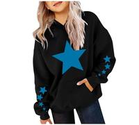 Generisch Girls and Cute for Oversized Long Sleeve Sweatshirt Gradient Teen Girls Pullover Tops Hoodie Bad Girl, Negro , 3-4 años