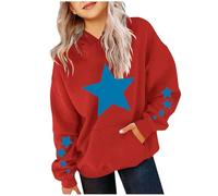 Generisch Girls and Cute for Oversized Long Sleeve Sweatshirt Gradient Teen Girls Pullover Tops Hoodie Bad Girl, rojo, 3-4 años