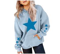 Generisch Girls and Cute for Oversized Long Sleeve Sweatshirt Gradient Teen Girls Pullover Tops Hoodie Bad Girl, azul, 2-3 años