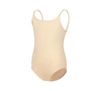 Generisch Girl's Leotard Camisola sin mangas Leotard con correas ajustables para dance ballet Body Dancewear Mono de invierno, beige, 5-8 años