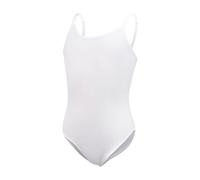 Generisch Girl's Leotard Sleeveless Camisole Leotard With Adjustable Straps For Dance Ballet Body Dancewear Body 68 Niño, Blanco, 14-16 años