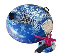 Generisch Glide Snow Inflatable Sled, High Capacity Winter Drift, 100 kg Snow Tube with Reinforced, Thickened PVC Sled, Snowflake Design with Handles for Family Outdoor Snows Fun