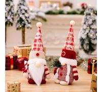 Generisch Gnom de Navidad de peluche | Adornos de gnomo colgantes para árbol de Navidad | Decoración de invierno | Lindas figuras para interior, exterior, ventana o mesa | Decoración de Navidad y