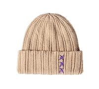Generisch Gorra básica para mujer, ropa de punto informal, gorra gruesa de lana, gorra de béisbol para parejas, beige, Talla única