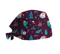 Generisch Gorra de béisbol ajustable para mujer con impresión de orejas de pie, diseño navideño, protección Yashmak, D, talla única