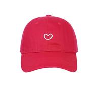 Generisch Gorra de béisbol con bordado en forma de corazón, suave y ajustable, para hombres y mujeres, informal, para uso diario al aire libre, Rosa intenso., talla única