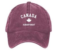 Generisch Gorra de béisbol con estampado de lavado, gorra informal con visera ajustable, ideal para padres en la vida cotidiana, versátil y combinable para cualquier época del año, Vino, talla única