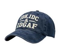 Generisch Gorra de béisbol para mujer, IDK IDC, suave, ajustable y divertida, transpirable, gorra de béisbol para papá, para adultos, jóvenes, verano, viajes, golf, picnic, pesca y deportiva