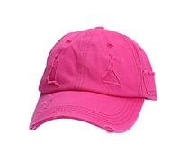 Generisch Gorra de béisbol rojo vino gorra de sol impresa grande, Rosa intenso., Talla única