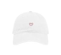 Generisch Gorra de béisbol unisex de moda con bordado de corazón para actividades relajadas de ocio y uso diario. Diseño ligero y cómodo con visera ajustable para exteriores y excursiones, Blanco