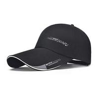Generisch Gorra de béisbol unisex para hombre y mujer, gorra ajustable de algodón monocolor, gorra de sol bordada, logotipo e impresión, imagen única, estilo de vida, deporte, tenis, Negro-1., Talla