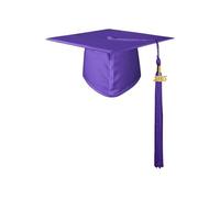 Generisch Gorra de graduación, uniforme escolar, para adultos, morado, talla única