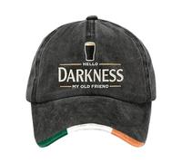Generisch Gorra irlandesa, sombrero ajustable para el día de San Patricio - Hola oscuridad mis viejos amigos gorra - para vacaciones, , desfiles, celebraciones, eventos, festivales, vida