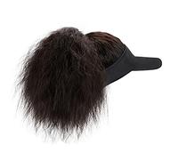 Generisch Gorra Panthers Snapback Peluca de pelo sintético, gorra de béisbol con pelo fijo, rizado, parte de pelo ondulado ajustable con gorra de béisbol, peluca con gorra para mujer, 13 gorra, a