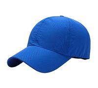 Generisch Gorras gigantes blancas para hombres y mujeres, sombrero de camionero de algodón lavado ajustable de perfil bajo gorra calendario, azul, Talla única